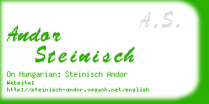 andor steinisch business card